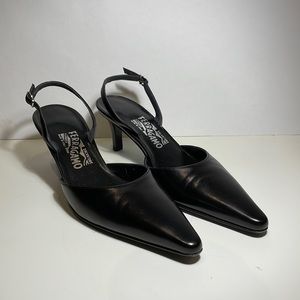 Salvatore Ferragamo Midnight Calf Heel